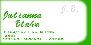 julianna blahm business card